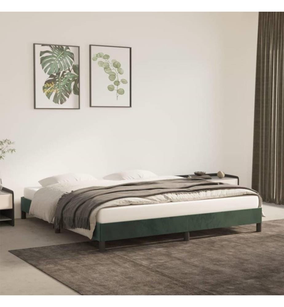 Bettgestell Dunkelgrün 160x200 cm Samt