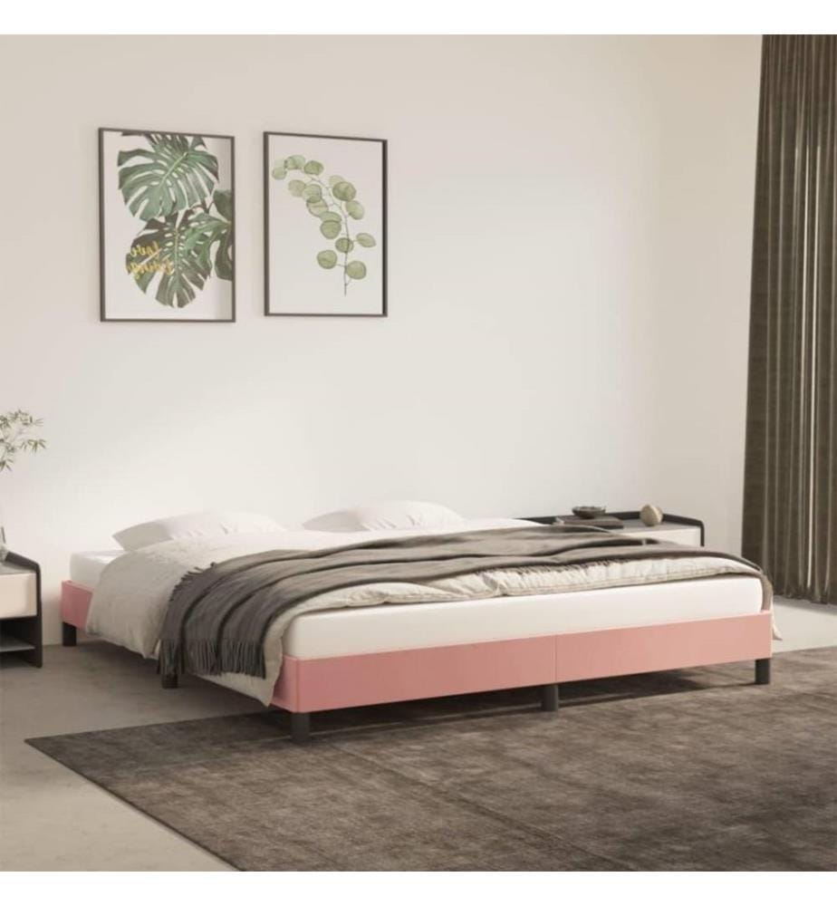 Cadre de lit Rose 160x200 cm Velours