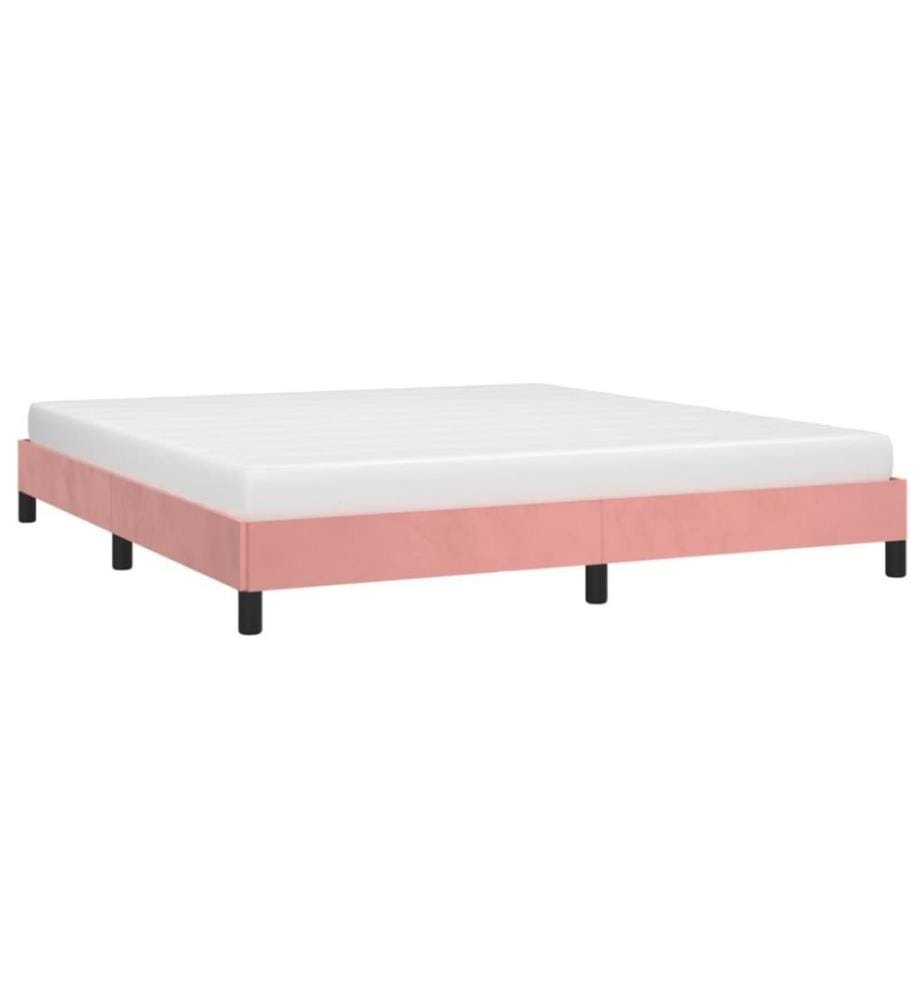 Cadre de lit Rose 160x200 cm Velours