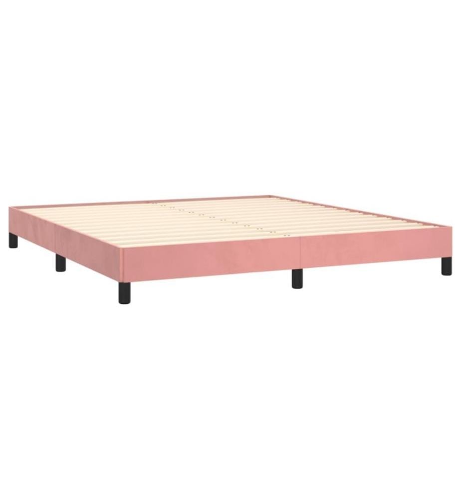 Cadre de lit Rose 160x200 cm Velours