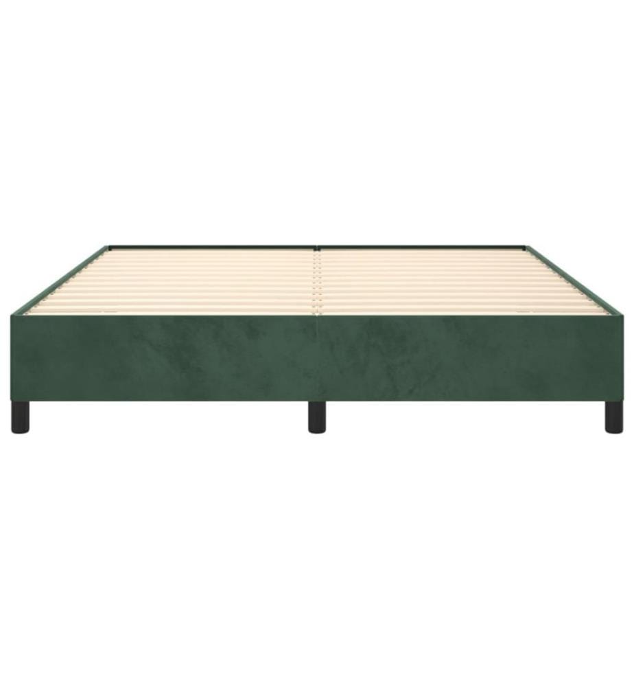 Cadre de lit Vert foncé 160x200 cm Velours