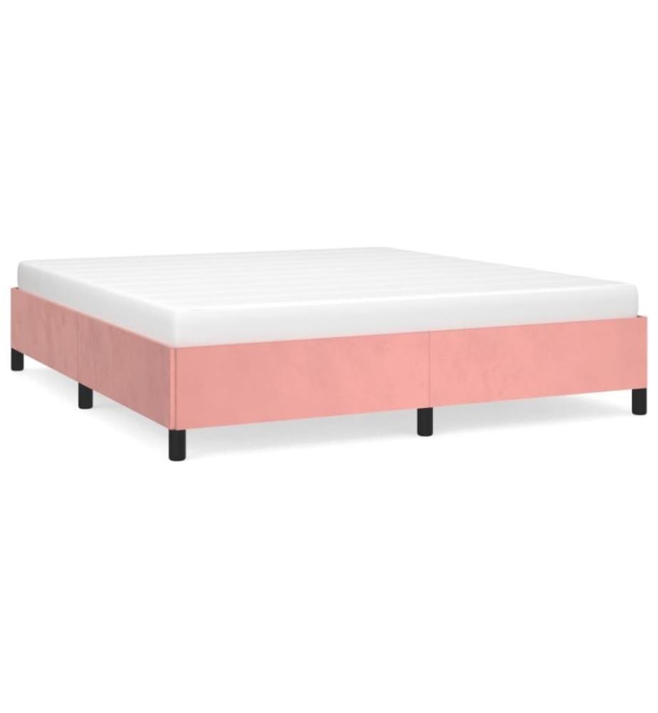 Cadre de lit Rose 160x200 cm Velours