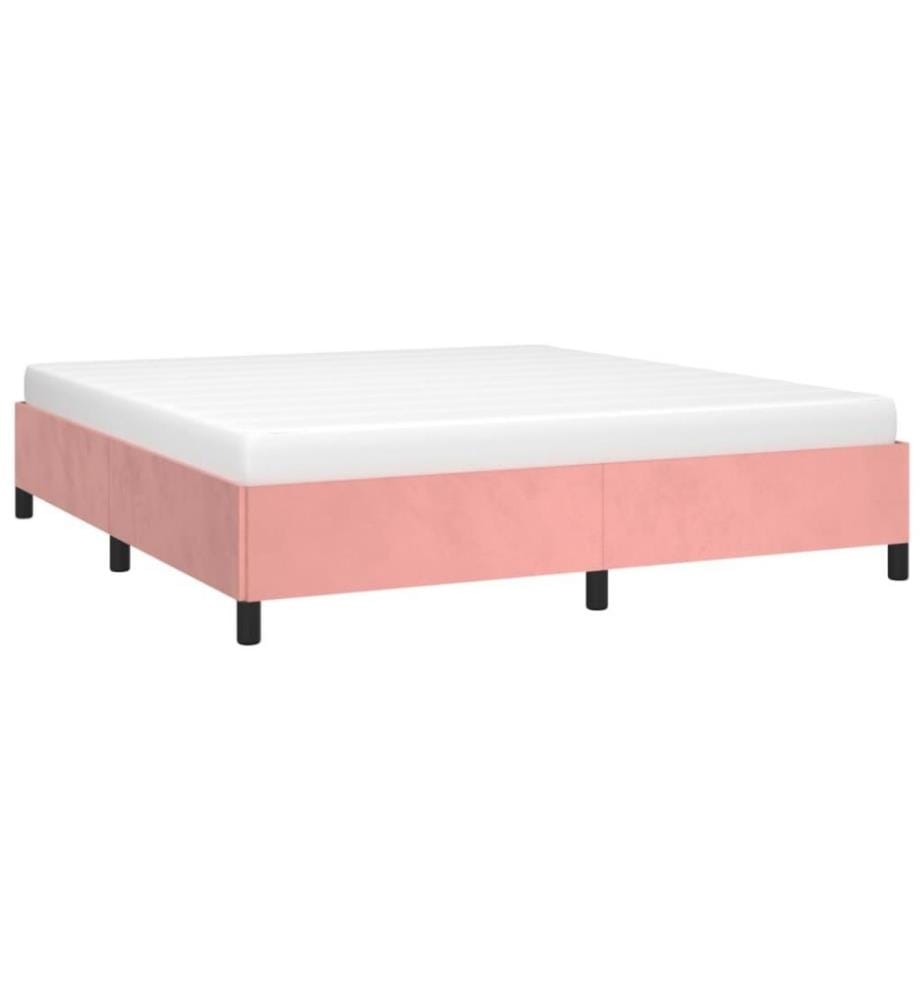 Cadre de lit Rose 160x200 cm Velours