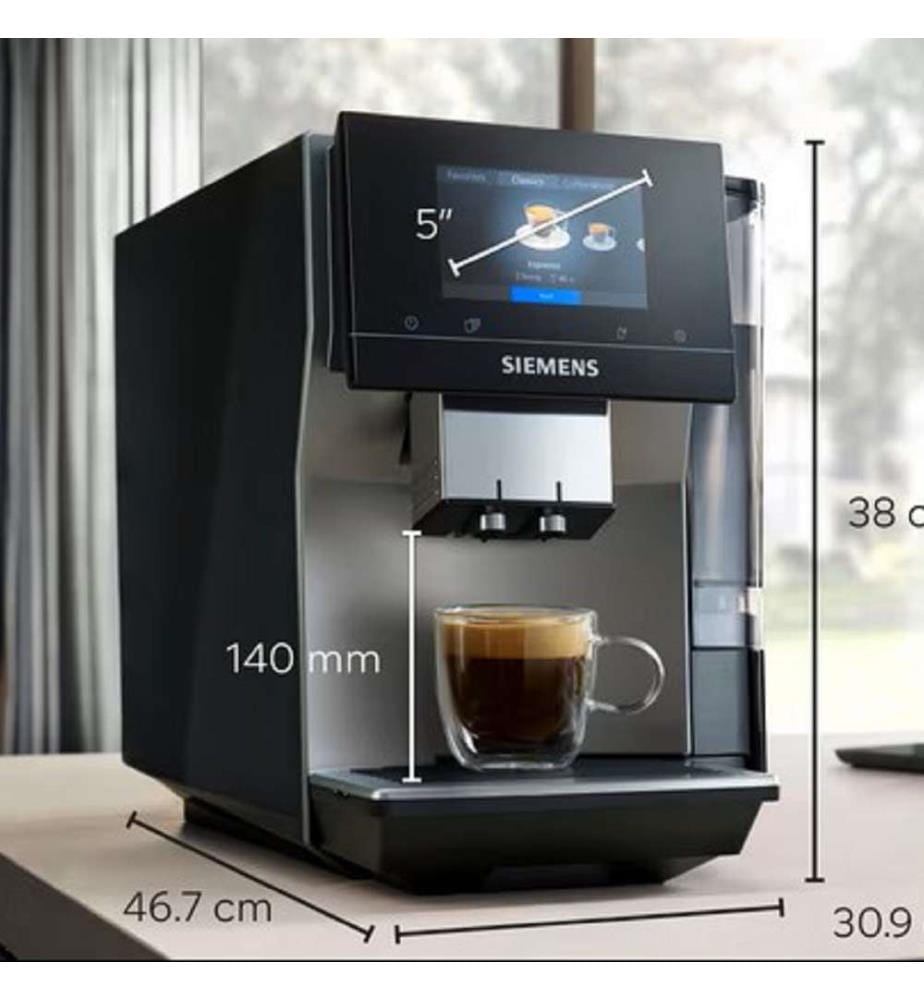 Kaffeevollautomat EQ700 Classic Brume Matinale – Schwarz und Silber