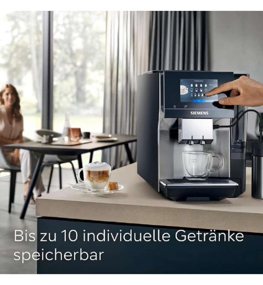 Kaffeevollautomat EQ700 Classic Brume Matinale – Schwarz und Silber