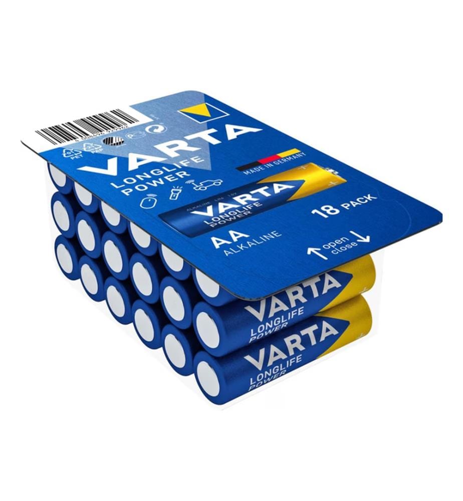 Longlife Power AA Alkaline-Batterien 18er Würfel
