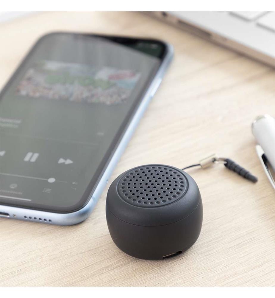 Mini-enceinte portable sans fil rechargeable - Noir