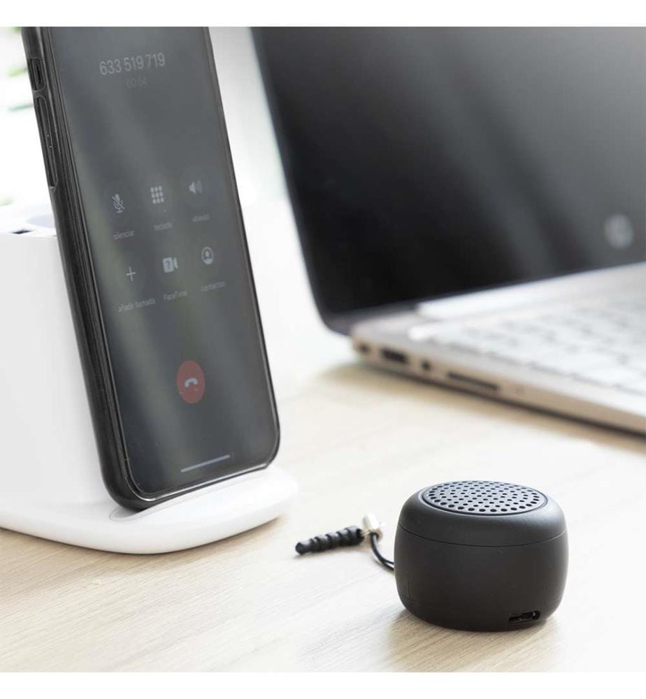 Mini-enceinte portable sans fil rechargeable - Noir