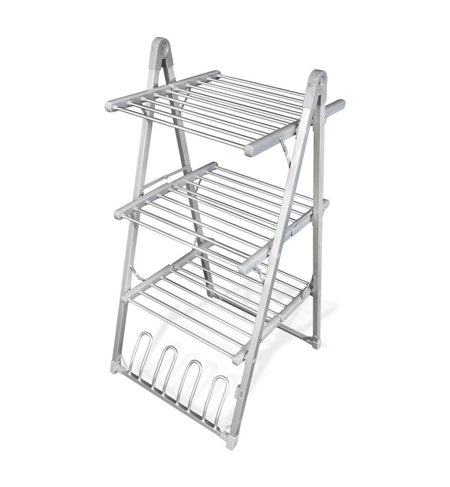 Stendibiancheria elettrico pieghevole Compak 300 W - 30 aste - Grigio