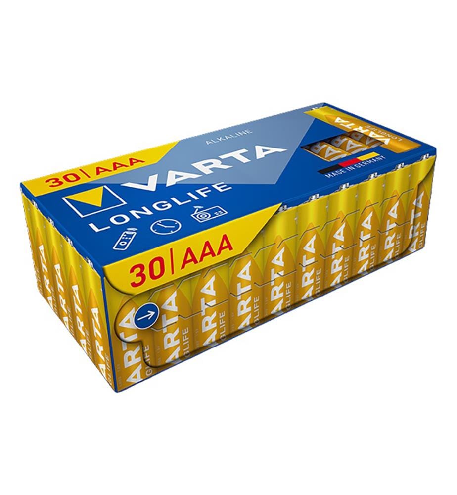 Longlife-Alkali-Batterien der Grösse AAA – 30 Stück