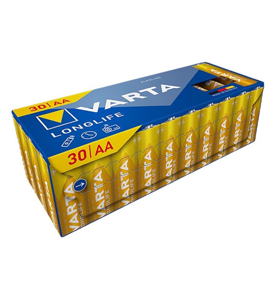 Longlife-Alkali-AA-Batterien – 30 Stück