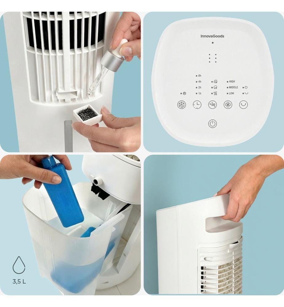 Condizionatore evaporativo portatile con telecomando - Bianco
