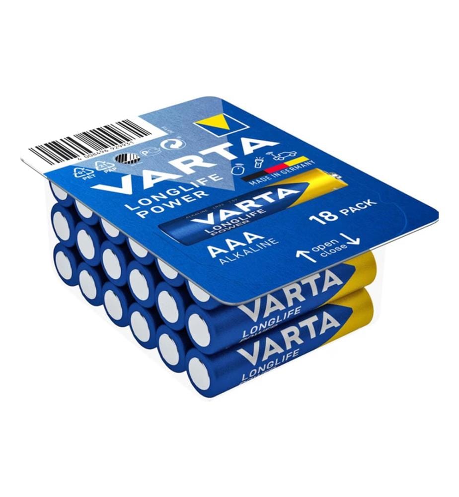 Piles alcalines Longlife Power AAA cube de 18