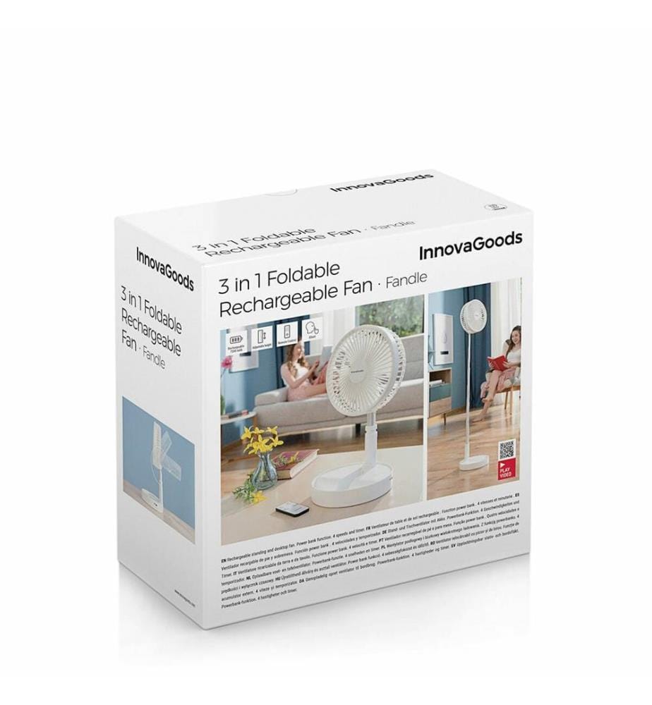Wiederaufladbarer, faltbarer 3-in-1-Ventilator Fandle Ø7,7'' 7200 mAh