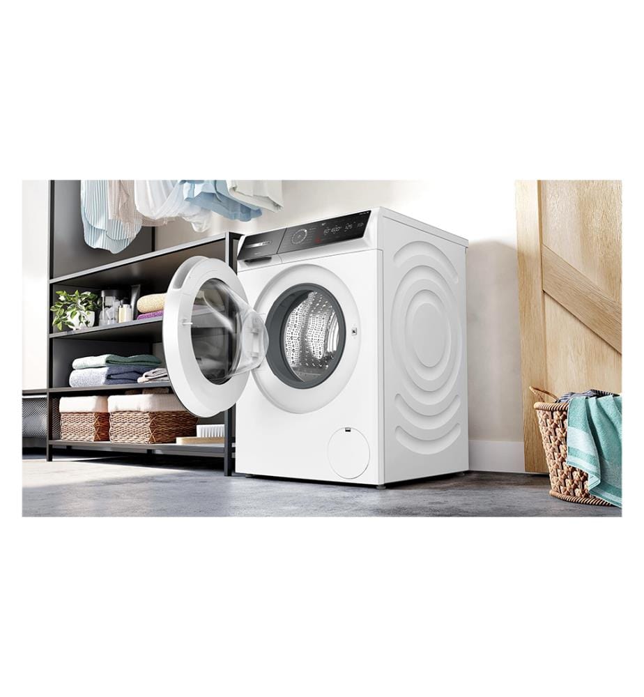 Lavatrice da 1600 giri/min con dosaggio automatico - Bianca