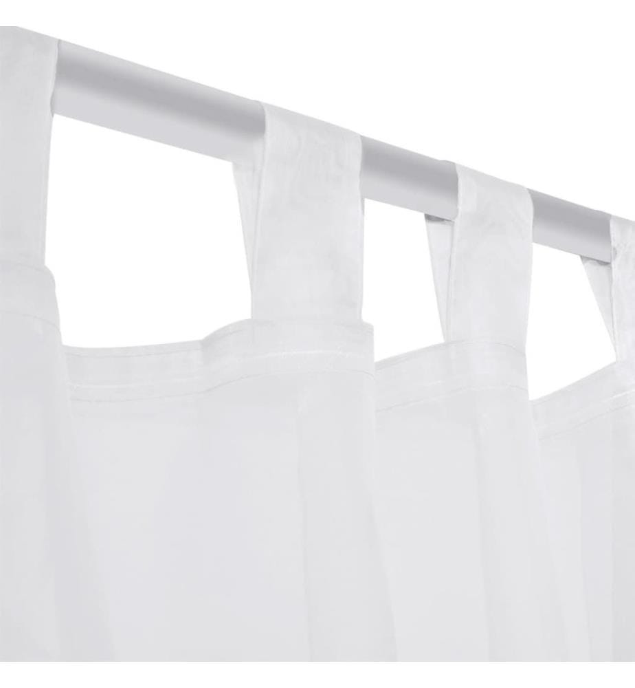 2 x Transparente Gardine Fertiggardine 140 x 225 weiss