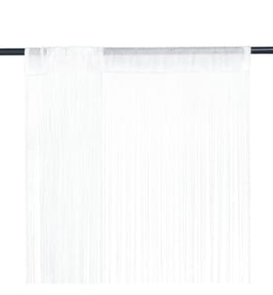 Rideau en fils 2 pcs 140 x 250 cm Blanc