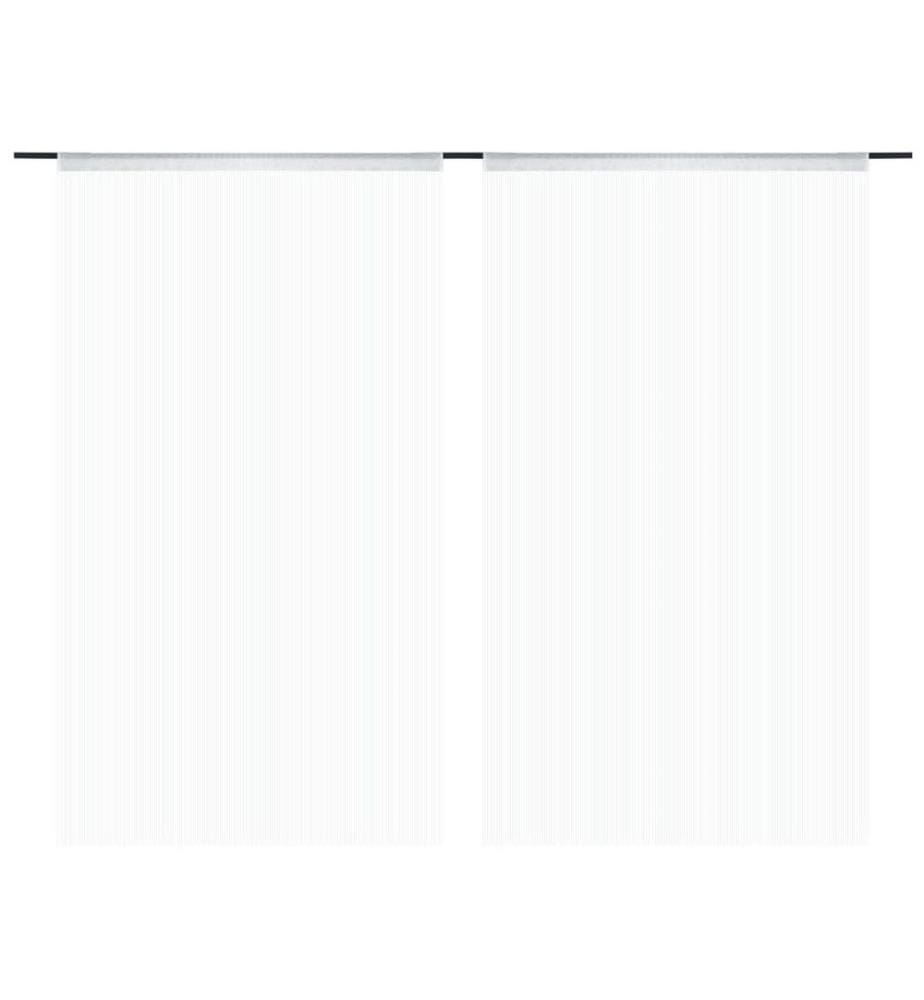 Fadenvorhänge 2 Stk. 140 x 250 cm Weiss
