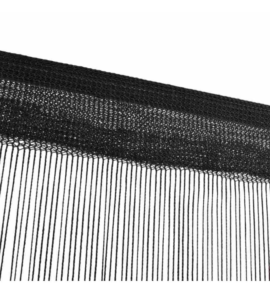 Fadenvorhänge 2 Stk. 140 x 250 cm Schwarz