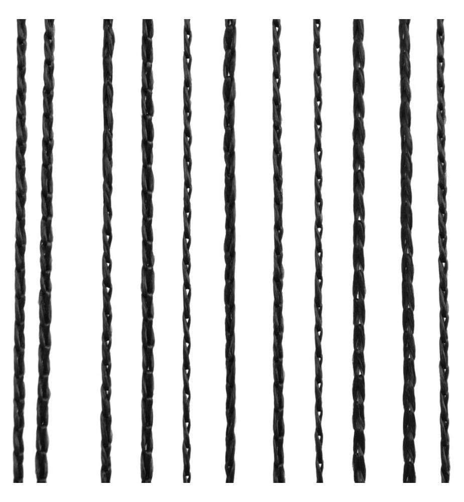 Fadenvorhänge 2 Stk. 140 x 250 cm Schwarz