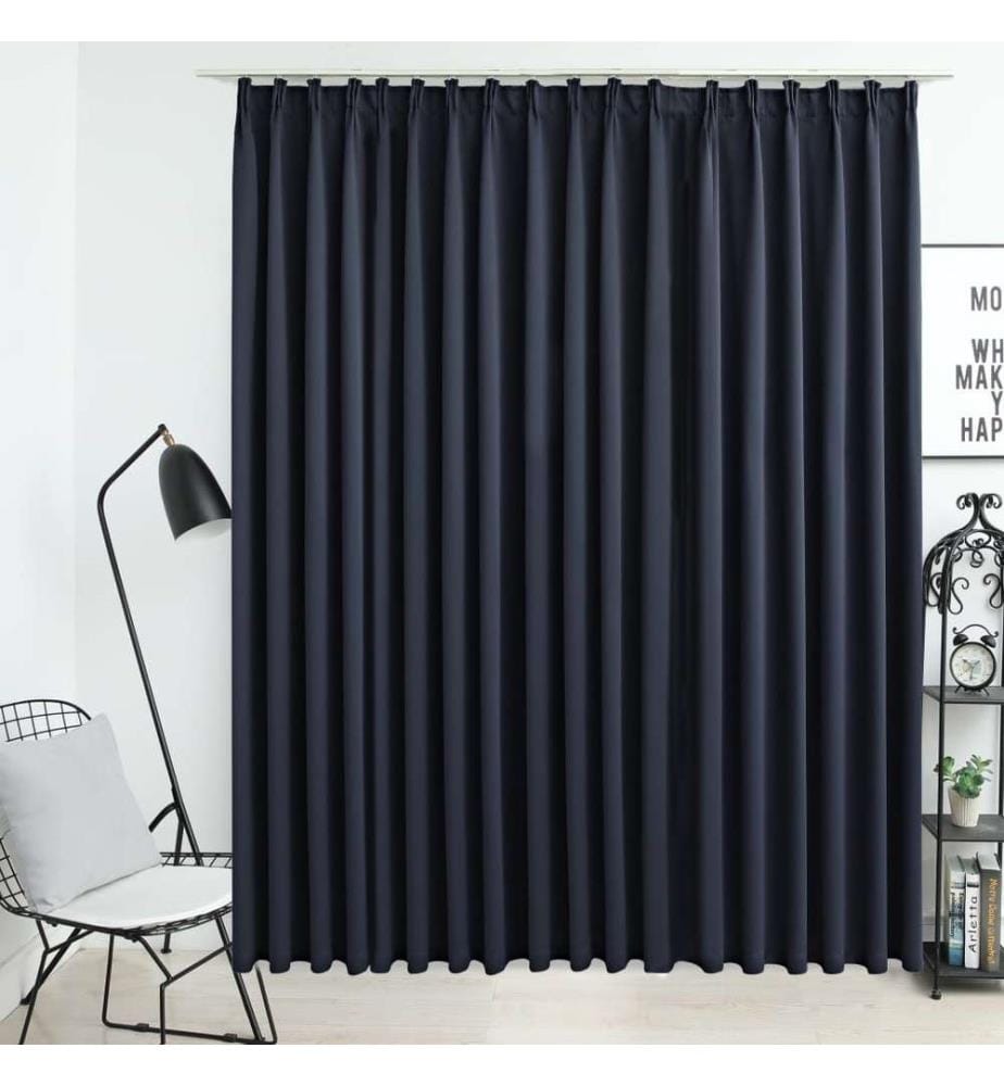 Verdunkelungsvorhang mit Haken Anthrazit 290 x 245 cm