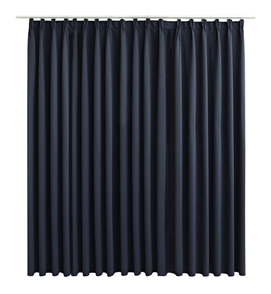 Verdunkelungsvorhang mit Haken Anthrazit 290 x 245 cm