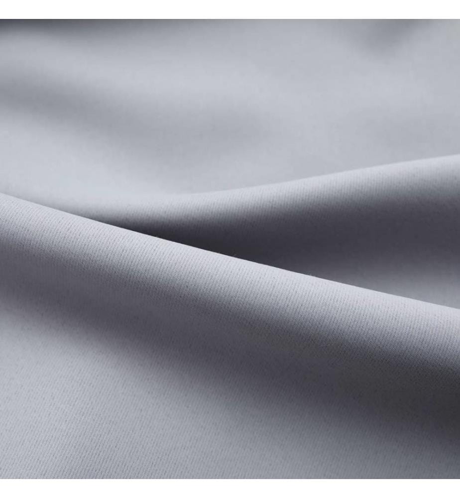 Verdunkelungsvorhänge mit Haken 2 Stk. Grau 140x245cm