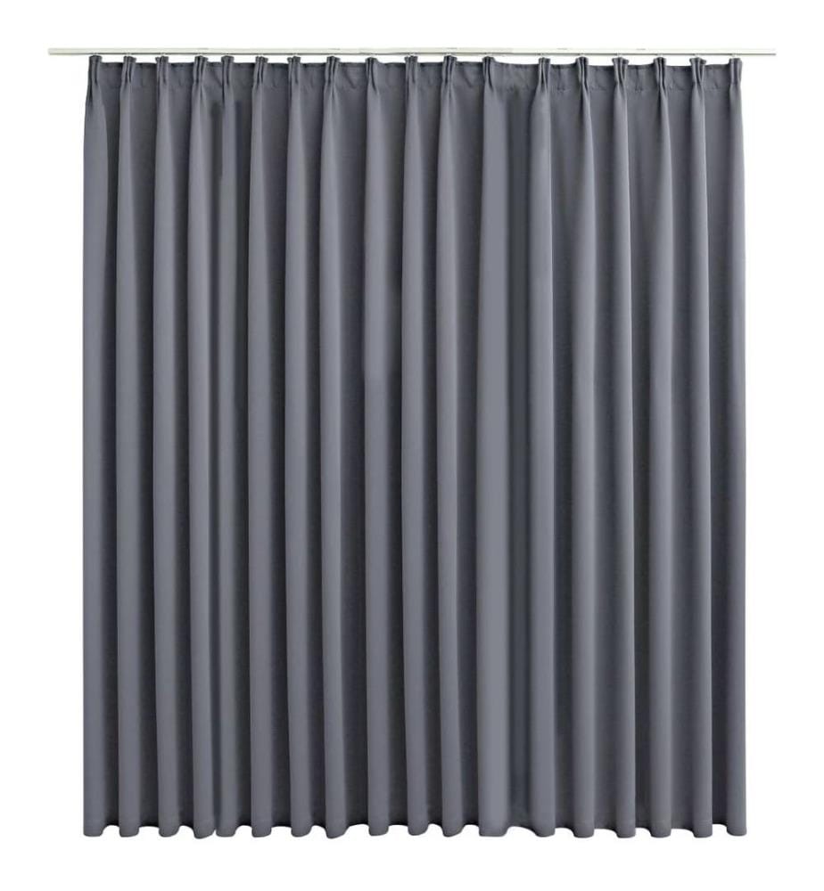 Verdunkelungsvorhang mit Haken Grau 290 x 245 cm