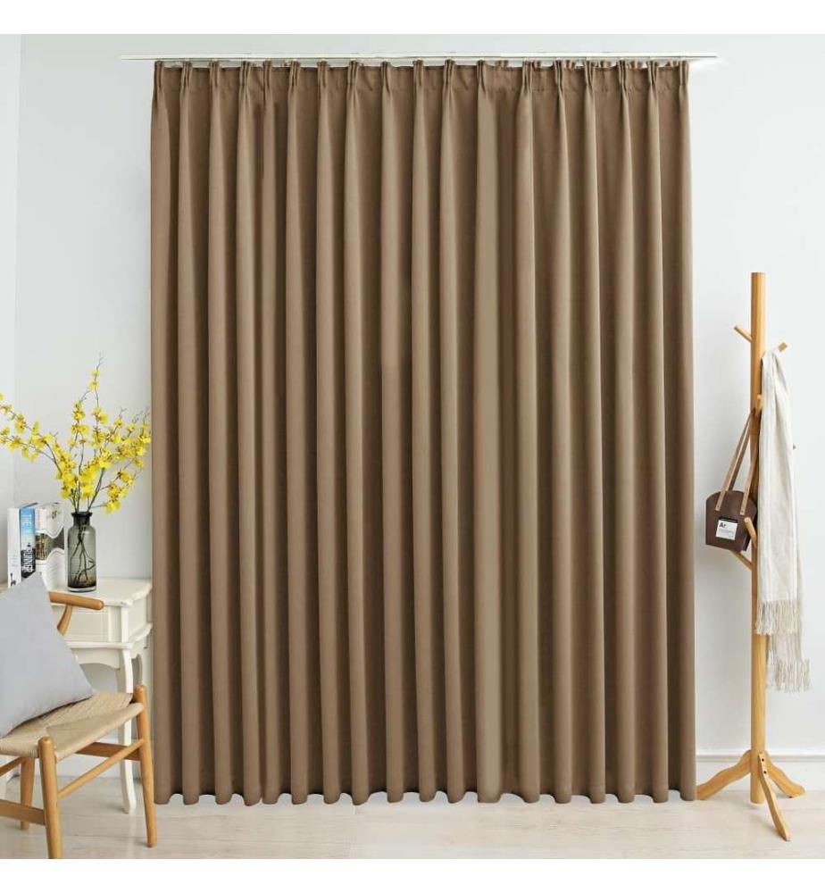 Verdunkelungsvorhang mit Haken Taupe 290 x 245 cm
