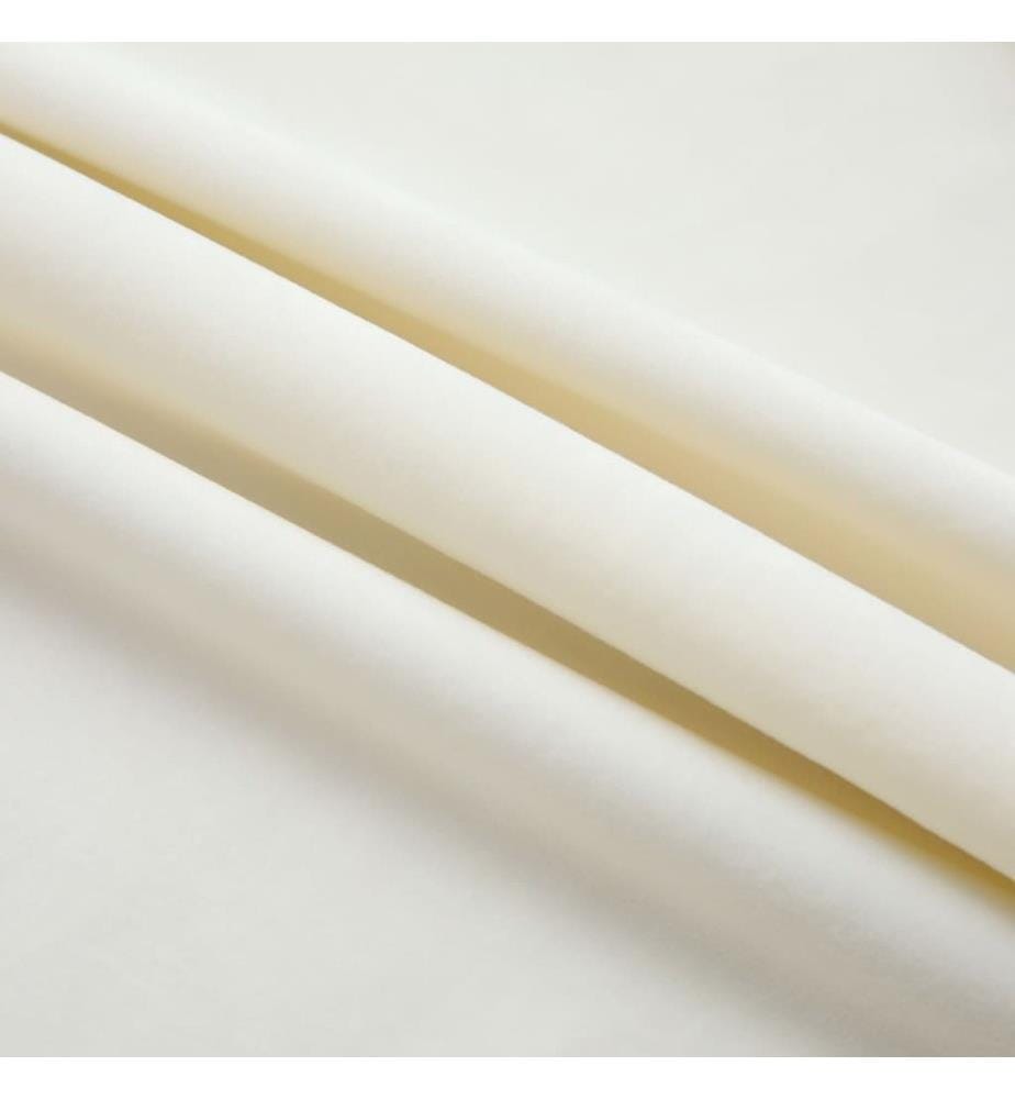 Rideaux occultants avec crochets 2 pcs Velours Crème 140x175 cm