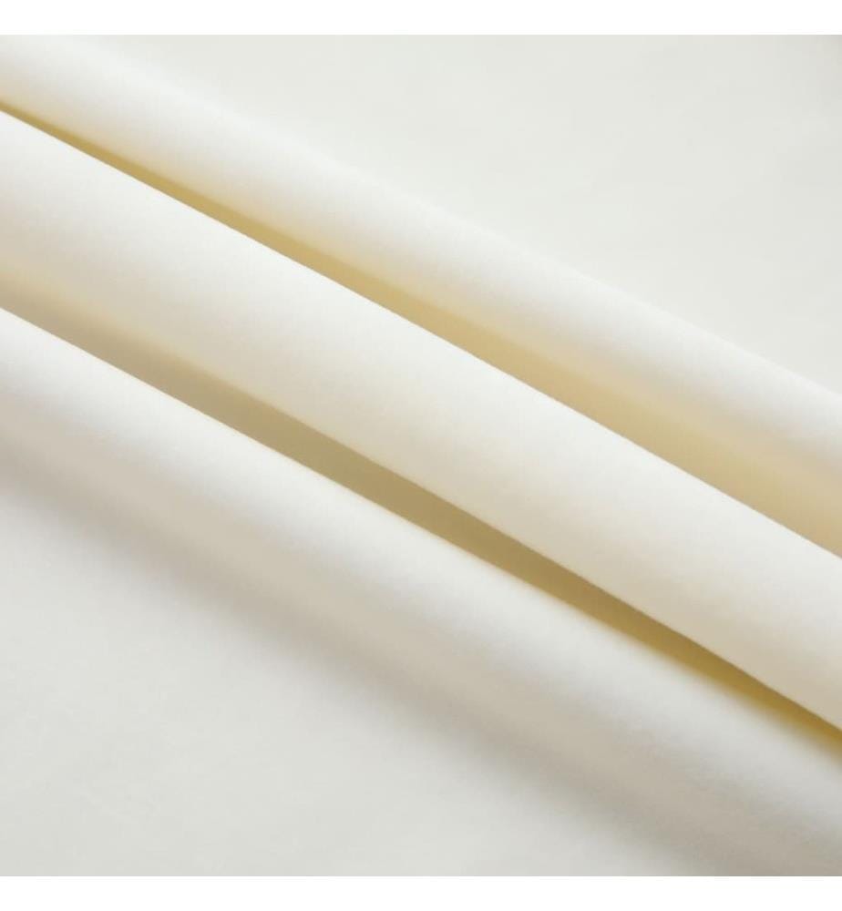 Rideaux occultants avec crochets 2 pcs Velours Crème 140x245 cm