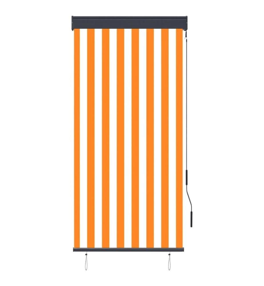 Aussenrollo 80 x 250 cm Weiss und Orange