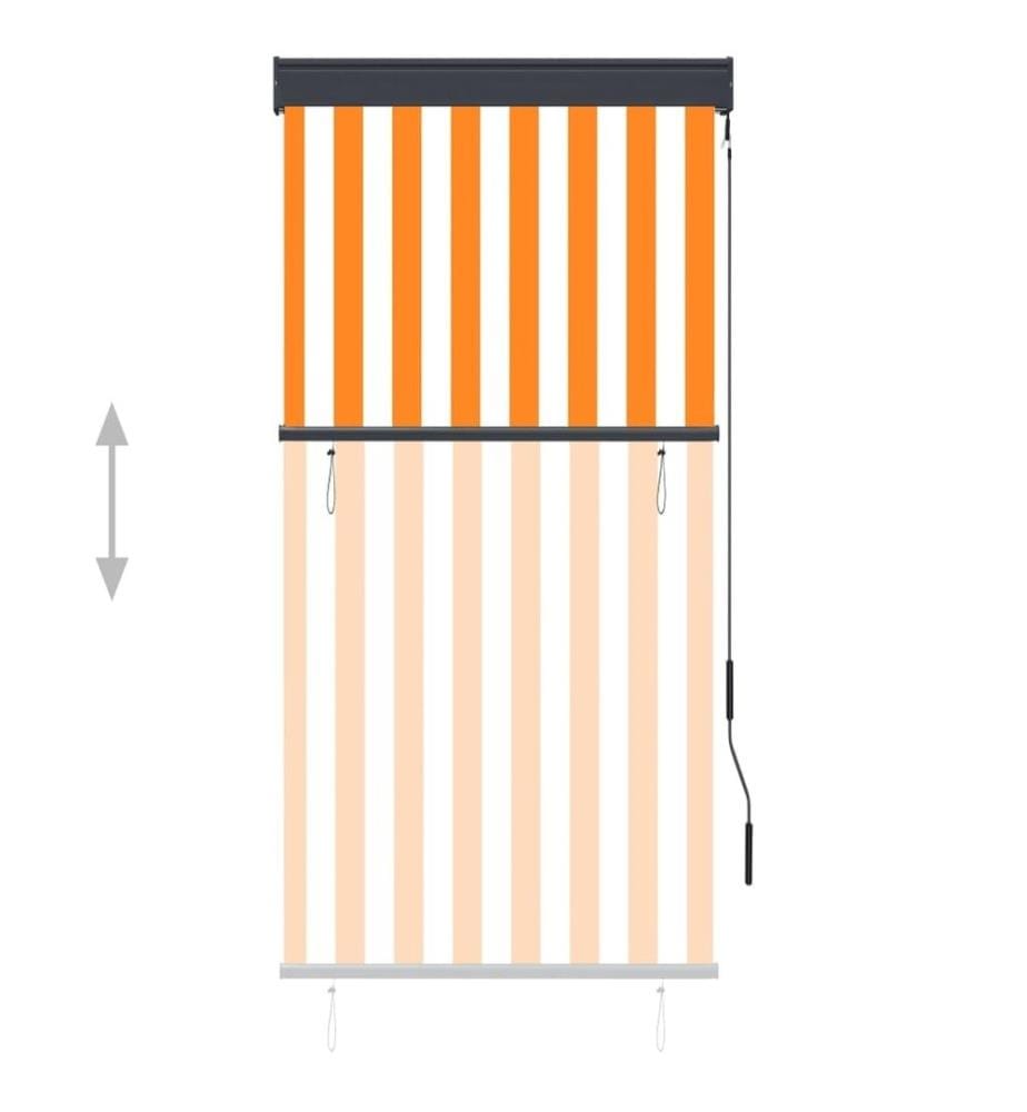 Aussenrollo 80 x 250 cm Weiss und Orange