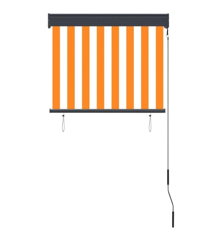 Aussenrollo 80 x 250 cm Weiss und Orange