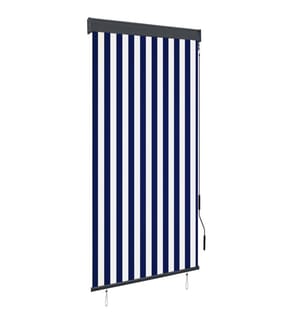 Aussenrollo 100 x 250 cm Blau und Weiss
