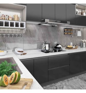 Selbstklebende Möbelfolie Schwarz 500 x 90 cm PVC