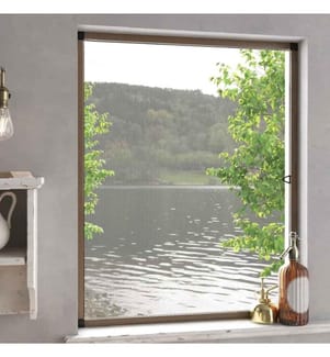 Insektenschutz für Fenster Braun 100x120 cm