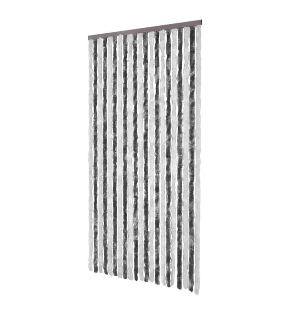 Insektenschutz-Vorhang Grau und Weiss 100x220 cm Chenille