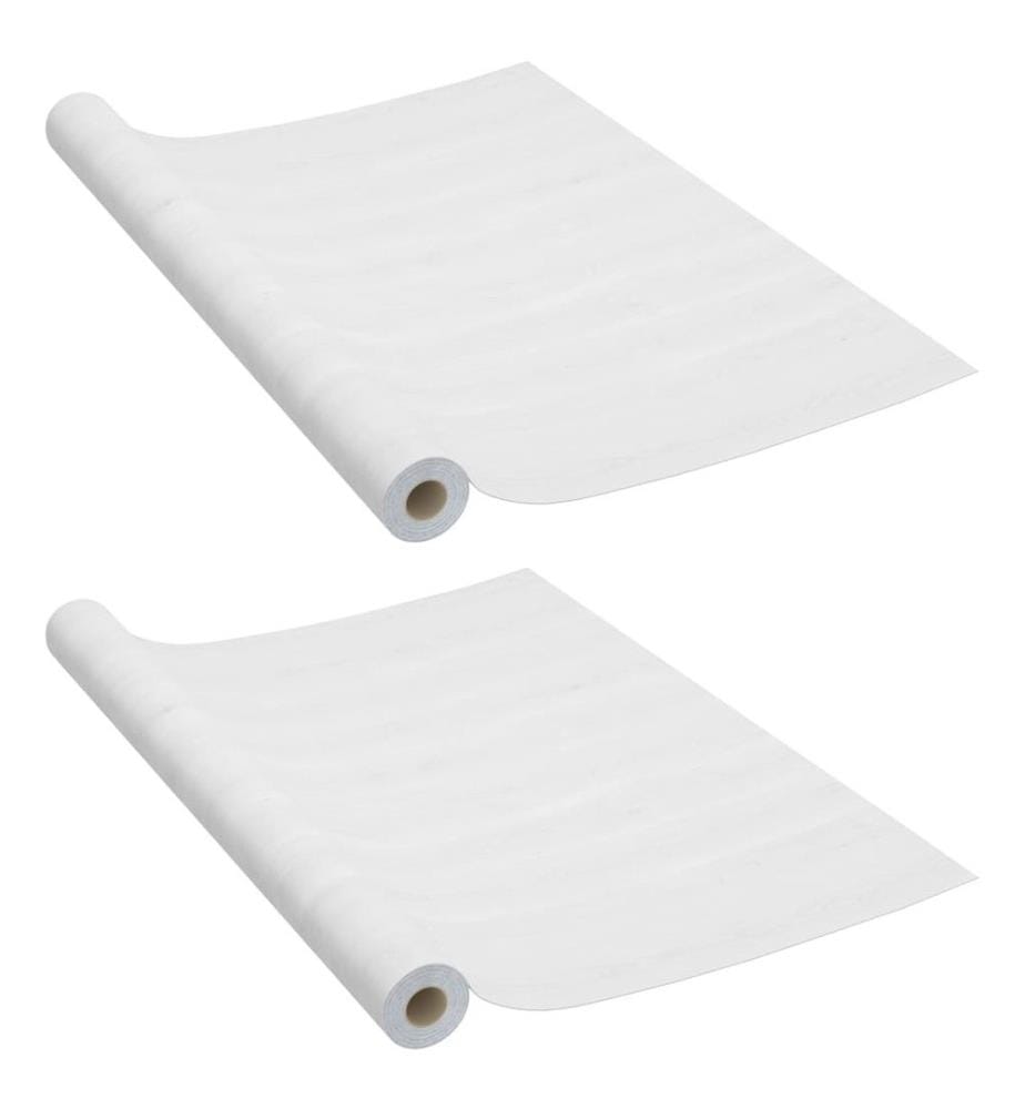 Films autoadhésifs pour meubles 2 pcs Bois blanc 500x90 cm PVC