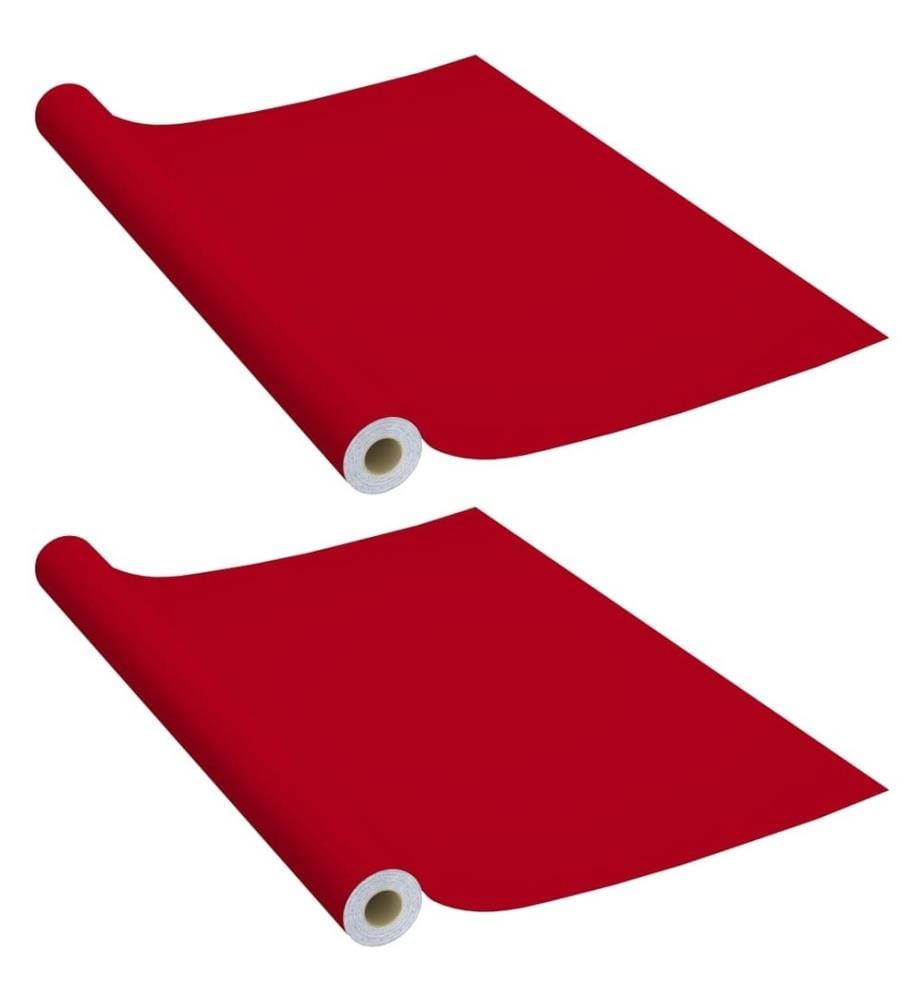 Möbelfolien Selbstklebend 2 Stk. Rot 500x90 cm PVC