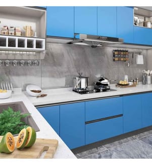 Möbelfolien Selbstklebend 2 Stk. Azurblau 500x90 cm PVC