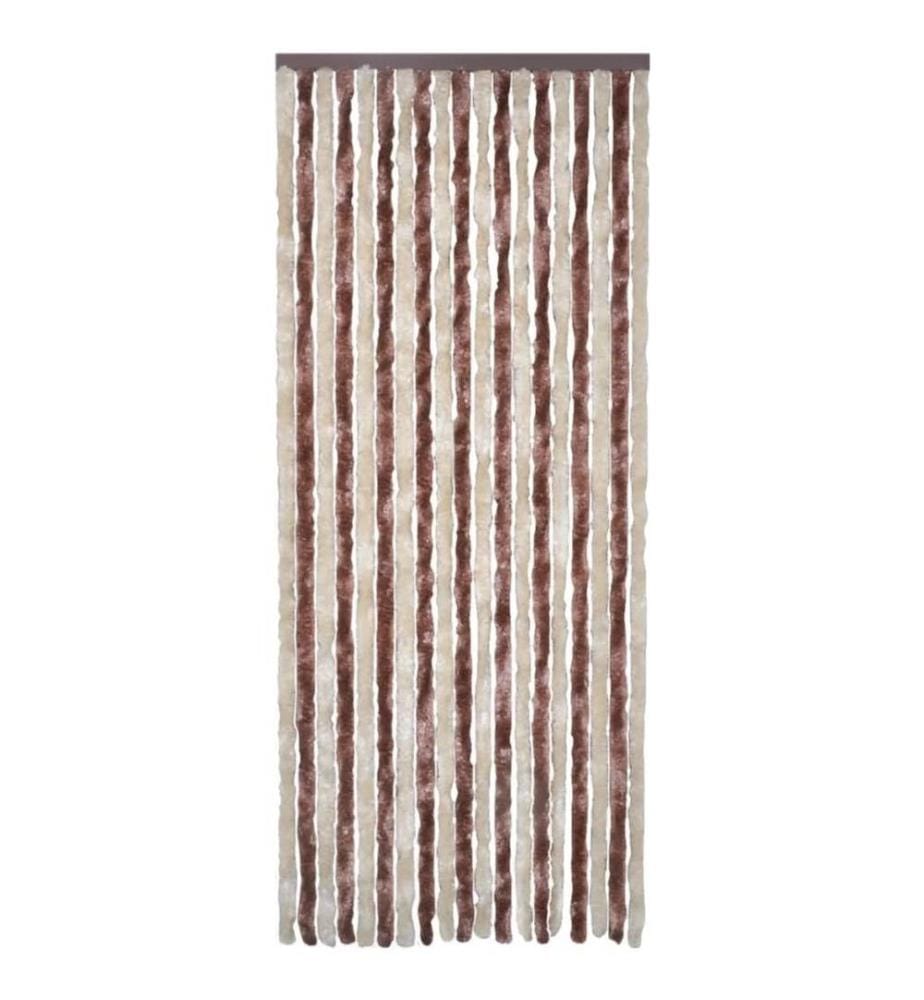 Insektenschutz-Vorhang Beige und Hellbraun 90x200 cm Chenille