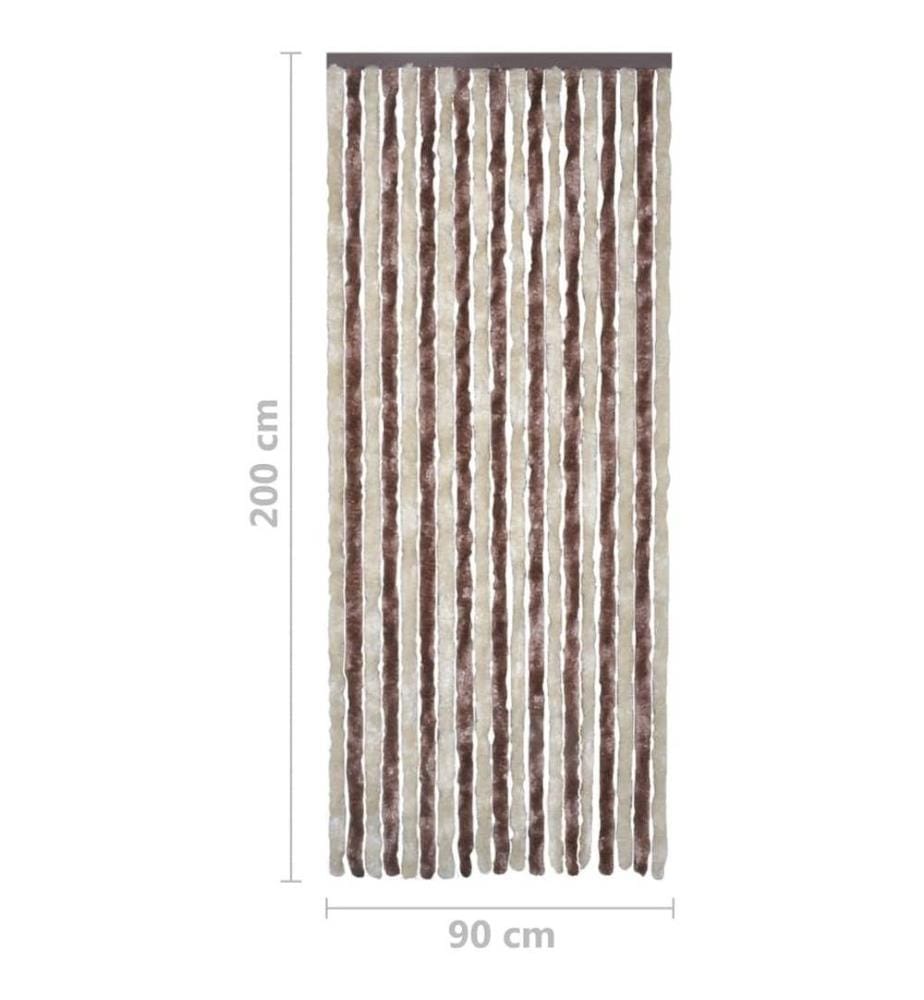 Insektenschutz-Vorhang Beige und Hellbraun 90x200 cm Chenille