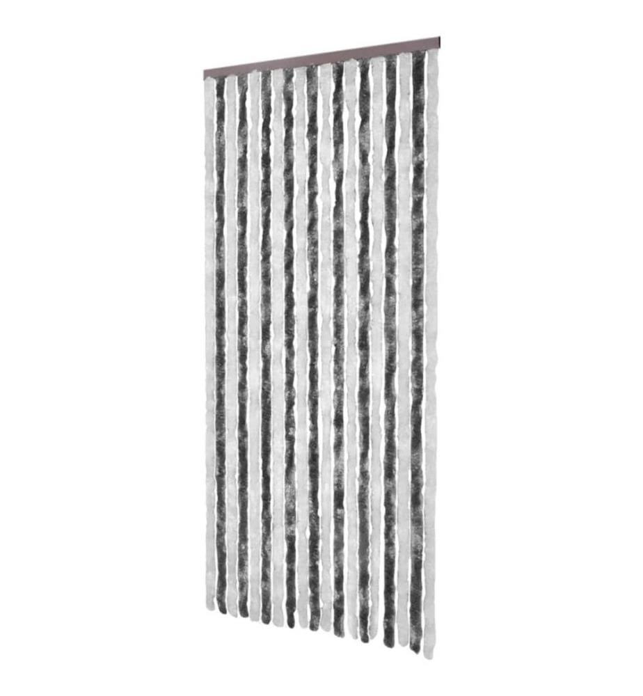 Insektenschutz-Vorhang Grau und Weiss 56x200 cm Chenille