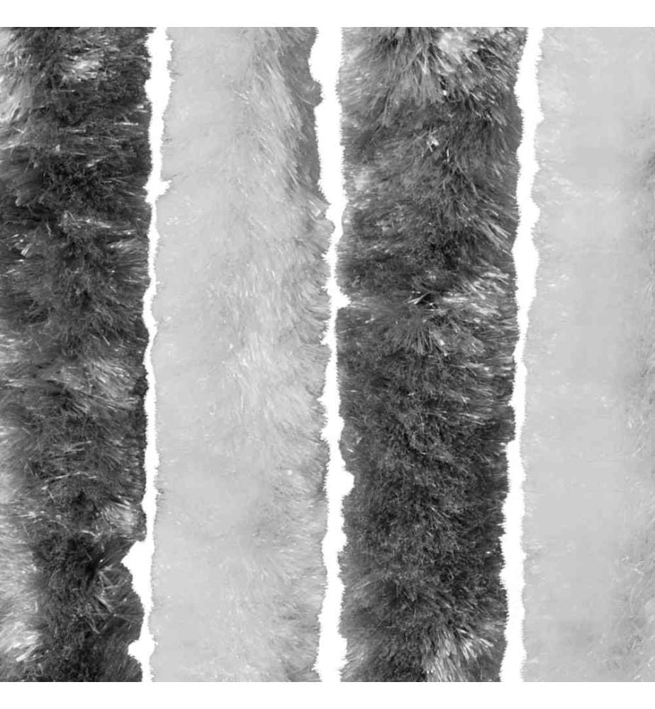 Insektenschutz-Vorhang Grau und Weiss 56x200 cm Chenille