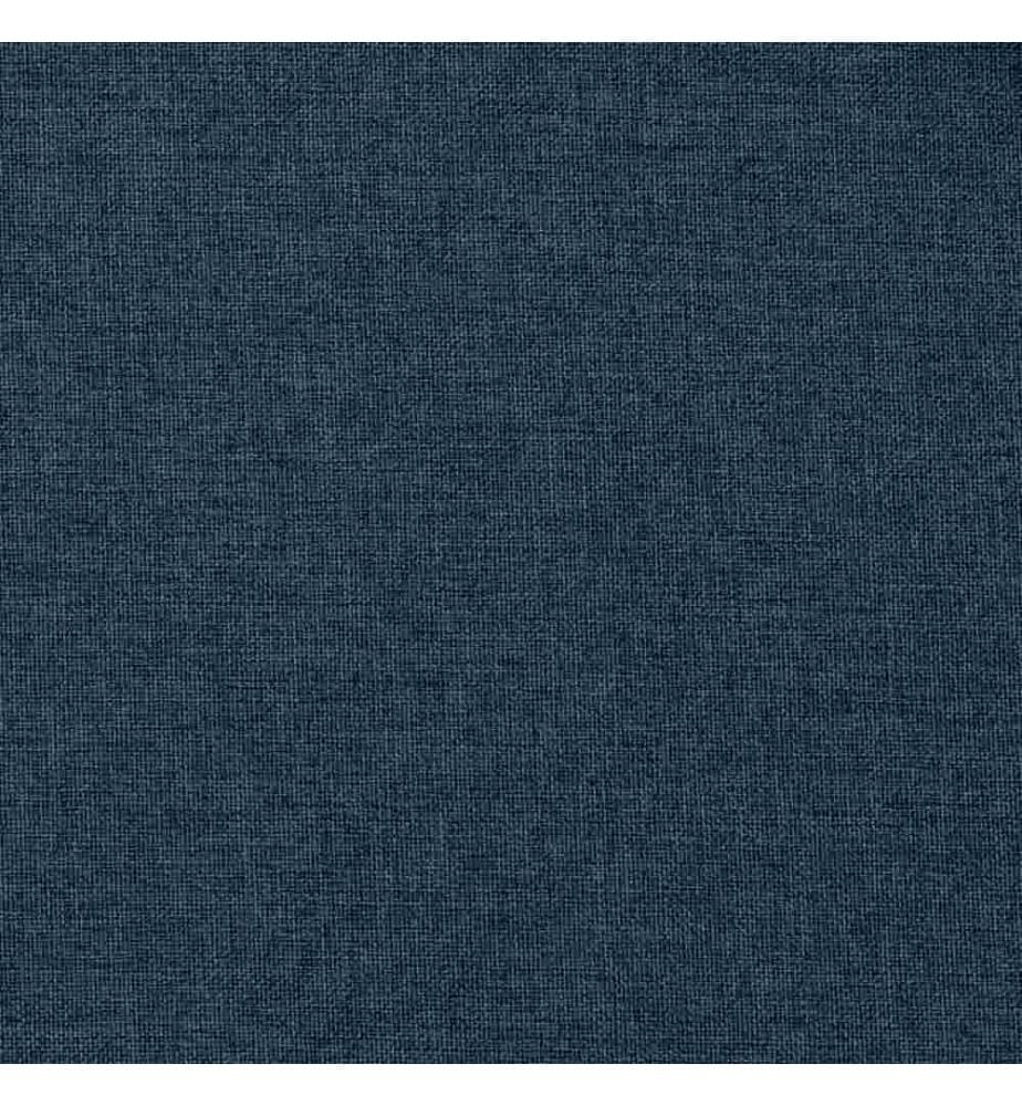 Rideaux occultants aspect lin avec crochets 2pcs Bleu 140x245cm
