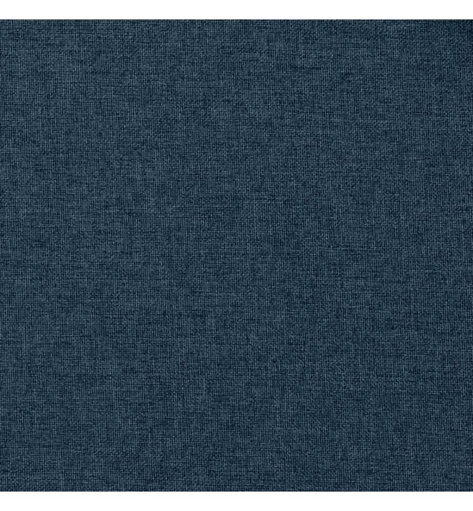 Rideau occultant d'aspect de lin avec crochets Bleu 290x245 cm