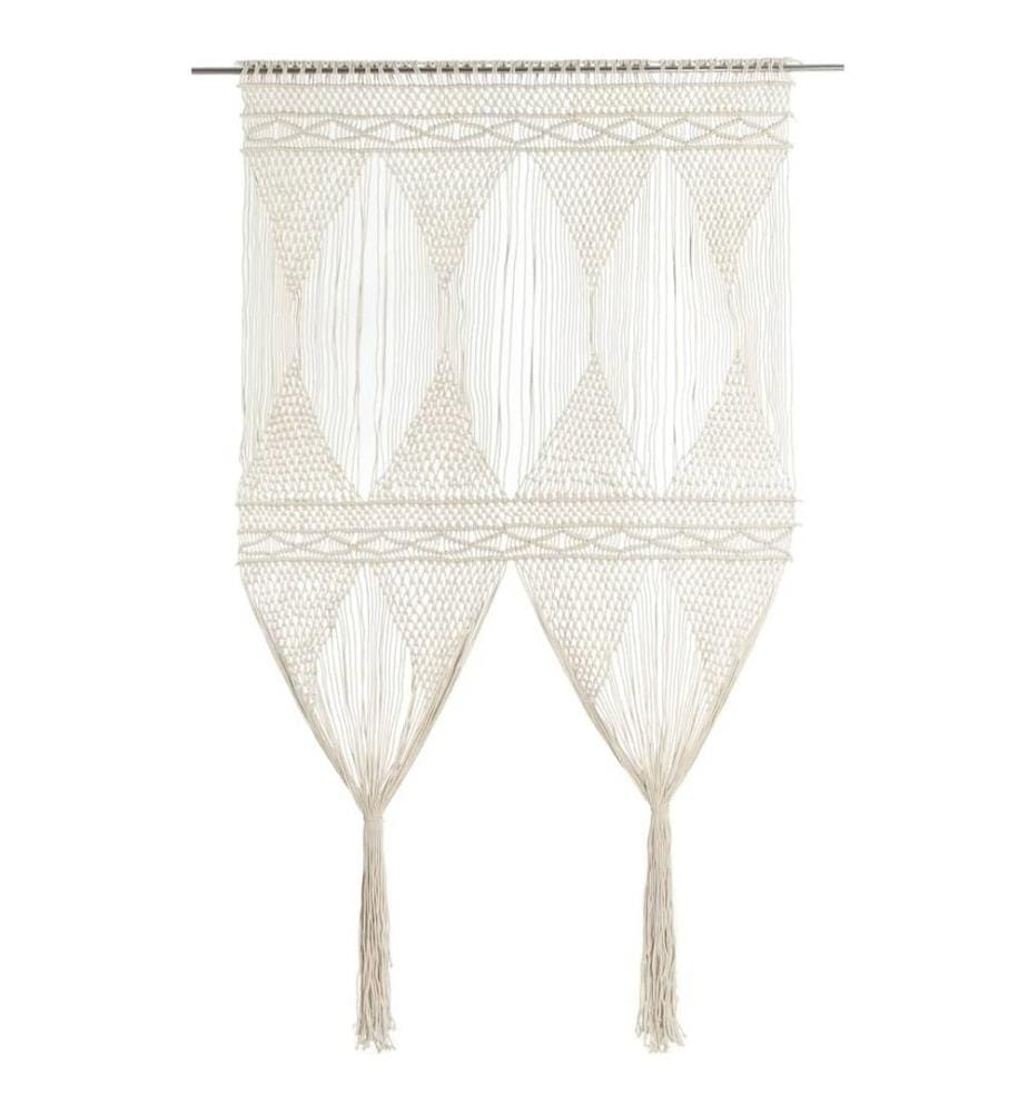 Rideau en macramé 140x240 cm Coton