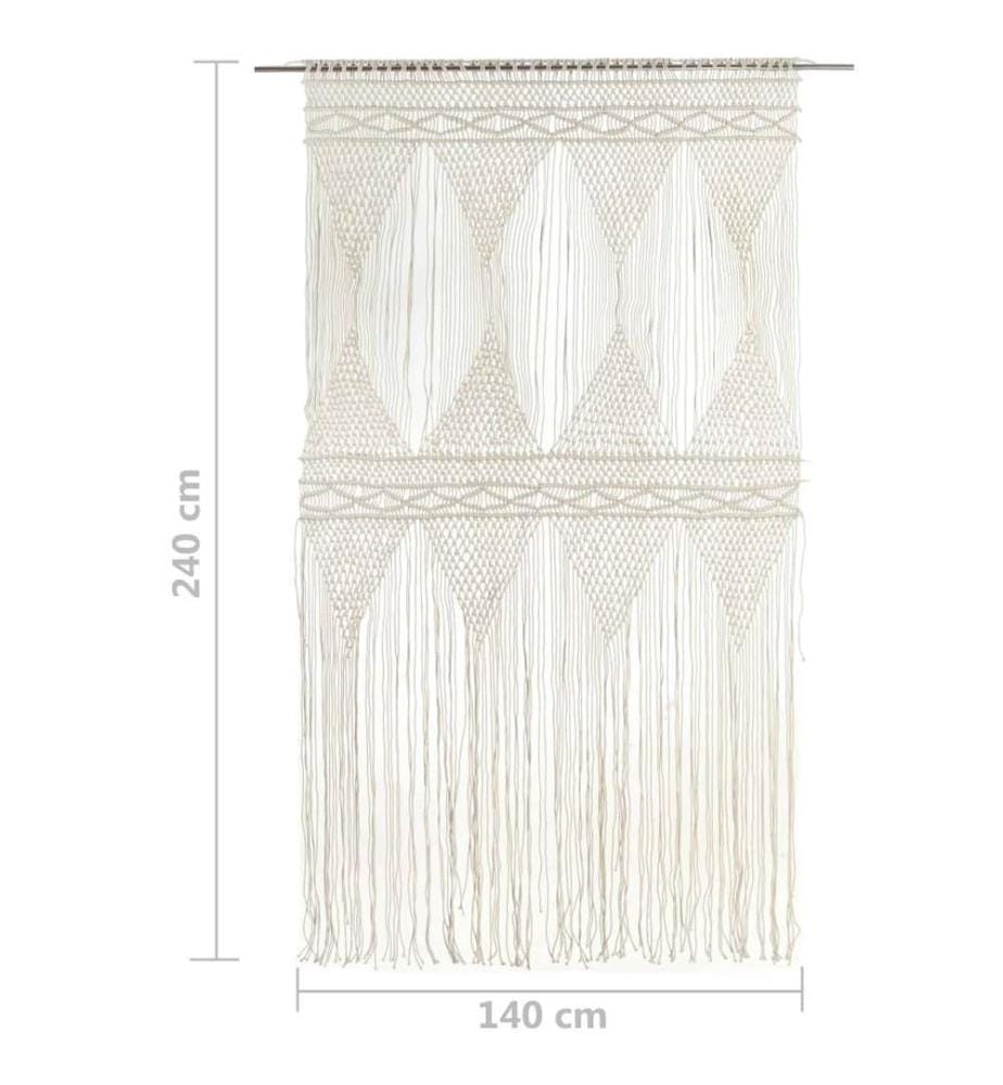 Rideau en macramé 140x240 cm Coton