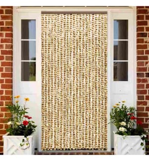 Insektenschutz-Vorhang Beige und Braun 90x220 cm Chenille